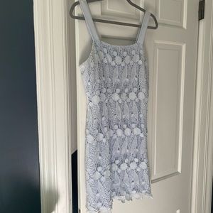 Club Monaco light blue lace mini dress